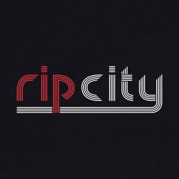 Rip City Black Tee by monitormonkey